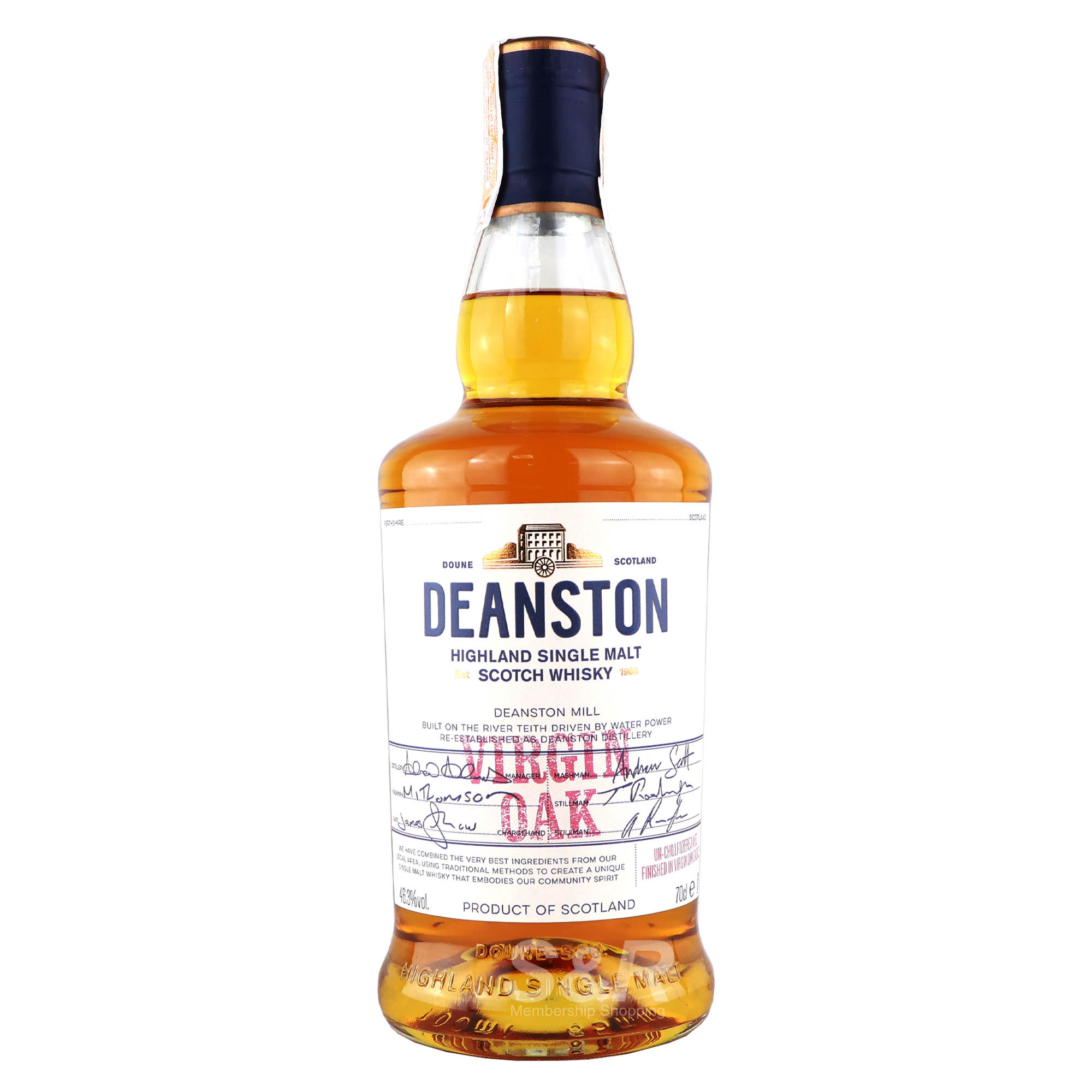 Deanston Highland Virgin Oak Single Malt Whisky 700mL Deanston Highland Virgin Oak Single Malt Whisky 700mL